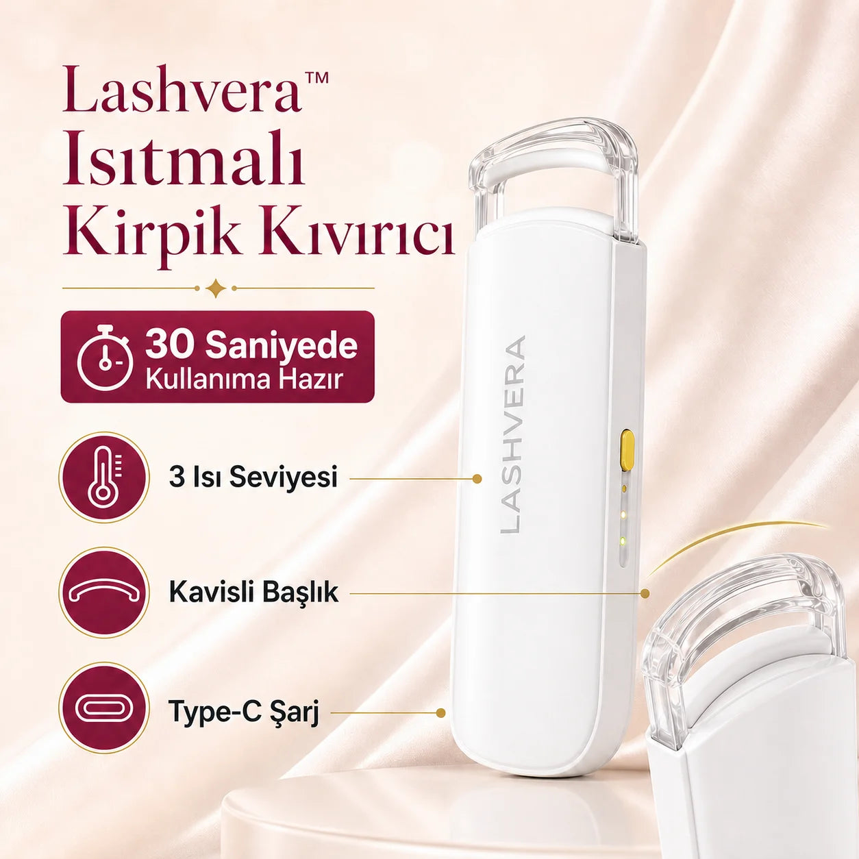 Lashvera™ Isıtmalı Kirpik Kıvırıcı